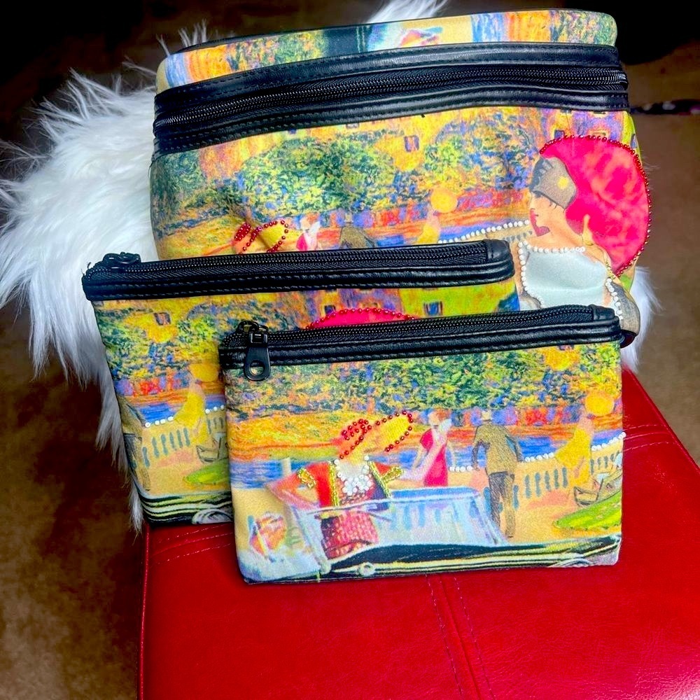 Vintage  60’s Make Up Bag Set /Make Up Travel Set
